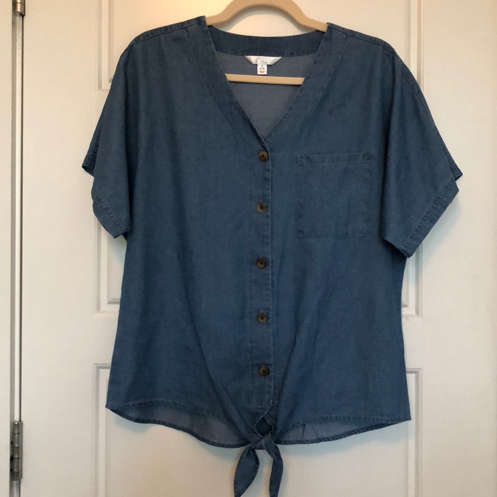 Time and Tru Denim Tie shirt